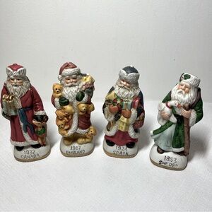 Santa’s Around The World 
Porcelain Ceramic Figurines Christmas
Approx 5”